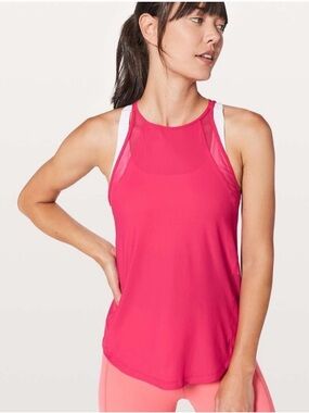 Lululemon Run off route Pink Athletic Tank Size 2